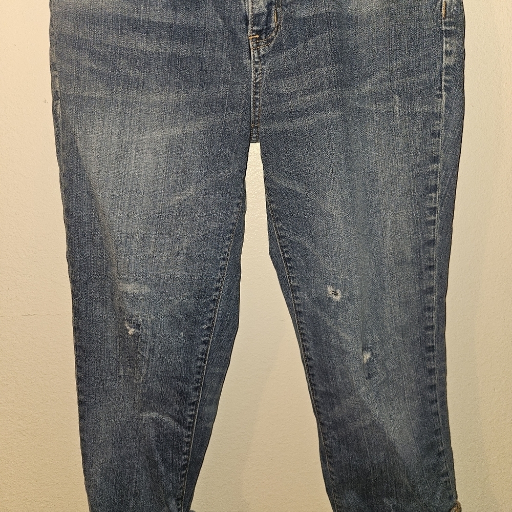 Gap Womans Premium Straight Crop Blue Jeans Size 8 - Picture 4 of 11